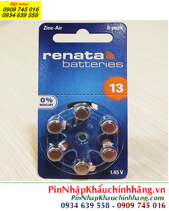 Renata PR48 _Renata 13, Pin máy trợ thính Renata PR48 _Renata 13 (1.45v 305mAh) _Xuất xứ Đức /CÒN HÀNG